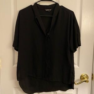 Express black silk top